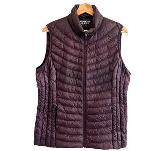 HeatKeep Womens Down Puffer Vest Size L Insulated Lightweight Outdoor Packable